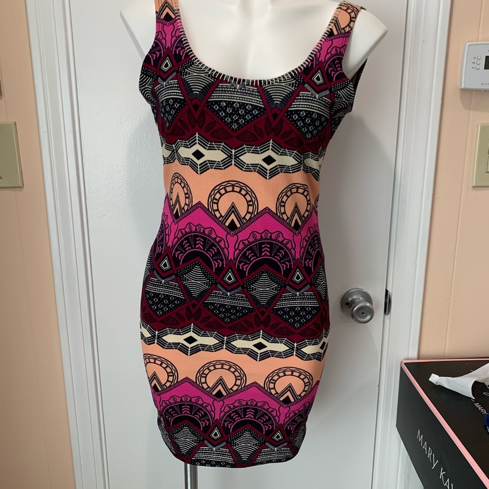 Patterned Mini Dress